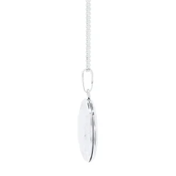Round Locket With Floral Scroll Detail In Sterling Silver