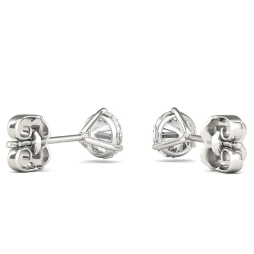 Round Moissanite Martini Stud Earrings In 14K White Gold (1 Ct. Tw.)