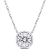 Round Moissanite Pendant In Sterling Silver (1 4/5 Ct.)