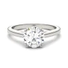 Round Moissanite Solitaire Ring In 14K White Gold (1 1/2 Ct.)