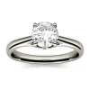 Round Moissanite Solitaire Ring In 14K White Gold (1 Ct.)