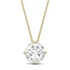 Round Moissanite Solitaire Pendant In 14K Yellow Gold (2 Ct.)
