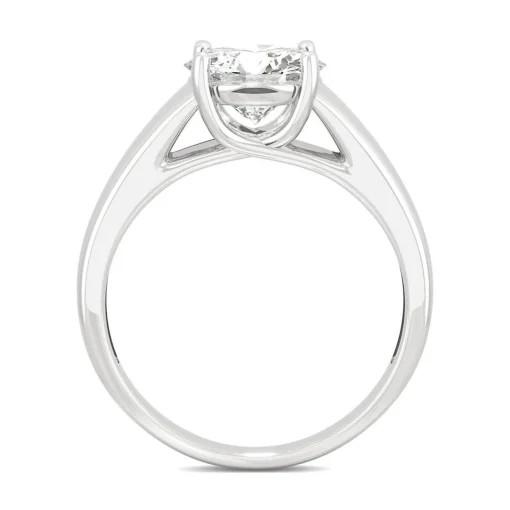 Round Moissanite Solitaire Ring With Tapered Band In 14K Gold (1 7/8 Ct.)