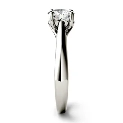 Round Moissanite Solitaire Ring In 14K White Gold (1 Ct.)