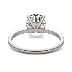 Round Moissanite Solitaire Ring In Platinum (2 3/4 Ct.)