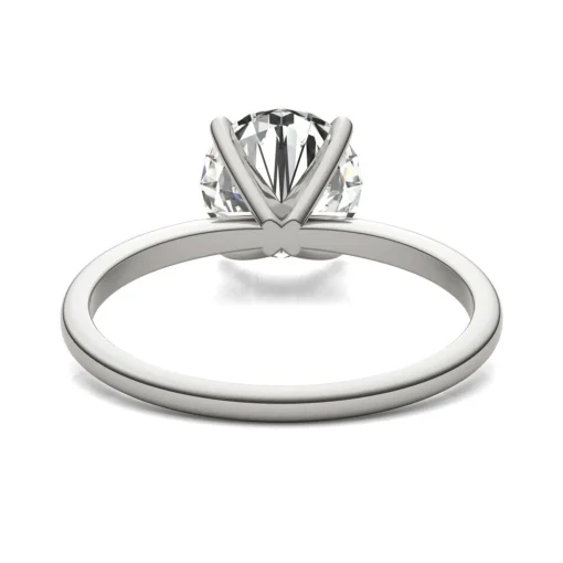 Round Moissanite Solitaire Ring In Platinum (2 3/4 Ct.)