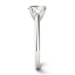 Round Moissanite Solitaire Ring In 14K White Gold (1 1/2 Ct.)