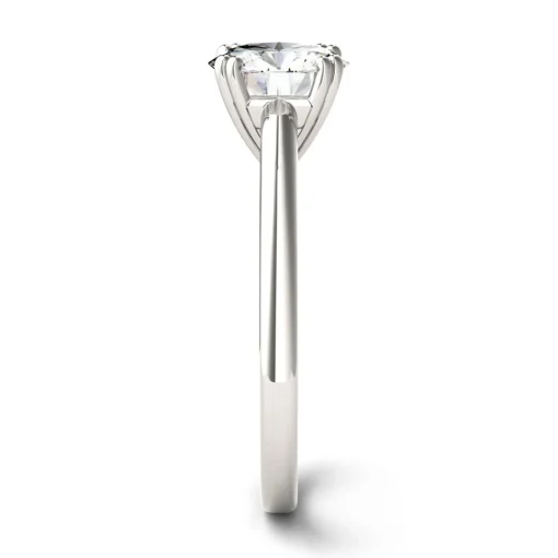 Round Moissanite Solitaire Ring In 14K White Gold (1 1/2 Ct.)