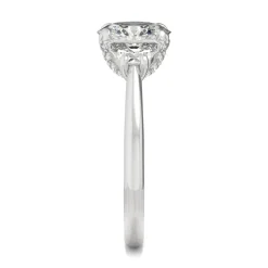 Round Moissanite Three-Stone Ring In Platinum (2 1/2 Ct. Tw.)