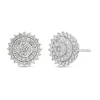 Round Starburst Halo Stud Earrings (1 ½ Ct. Tw.)
