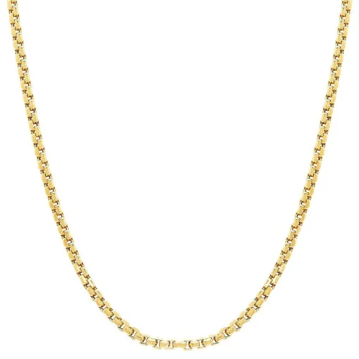 Rounded Box Chain In 14K Yellow Gold, 22"