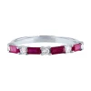 Ruby & 1/5 Ct. Tw. Diamond Ring In 10K White Gold