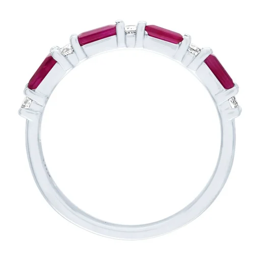 Ruby & 1/5 Ct. Tw. Diamond Ring In 10K White Gold