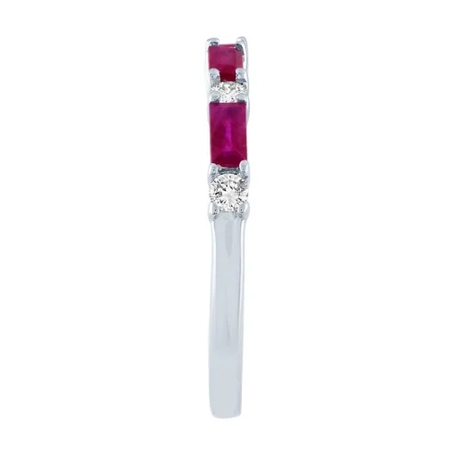 Ruby & 1/5 Ct. Tw. Diamond Ring In 10K White Gold