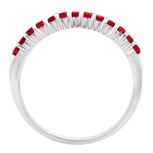 Ruby Stack Ring In Sterling Silver