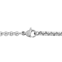 Saint Christopher Pendant With Diamond Accent In Stainless Steel, 24"