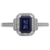 Sapphire & 1/5 Ct. Tw. Diamond Ring In 10K White Gold