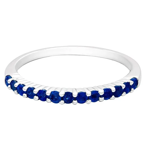 Sapphire Stack Ring In Sterling Silver