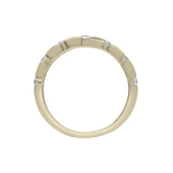 Scattered Diamond X Ring In 10K Yellow Gold (1/5 Ct. Tw.)