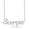 Scorpio Lab Created White Sapphire Necklace In Sterling Silver
