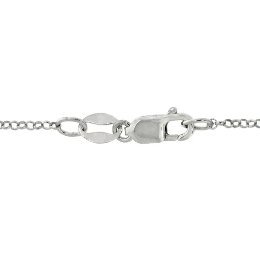 Scorpio Lab Created White Sapphire Necklace In Sterling Silver