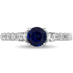 Shades Of Love™ Sapphire & 1/2 Ct. Tw. Diamond Ring In 14K White Gold