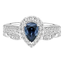 Shades Of Love™ Sapphire & 1/2 Ct. Tw. Diamond Ring In 14K White Gold