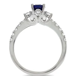 Shades Of Love™ Sapphire & 1/2 Ct. Tw. Diamond Ring In 14K White Gold