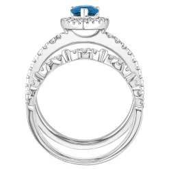 Shades Of Love™ Sapphire & 1/2 Ct. Tw. Diamond Ring In 14K White Gold