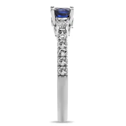 Shades Of Love™ Sapphire & 1/2 Ct. Tw. Diamond Ring In 14K White Gold