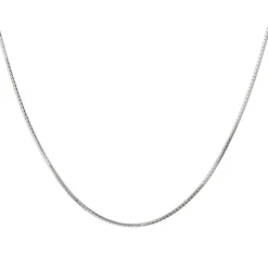 8-Sided Box Chain In Sterling Silver, 22"
