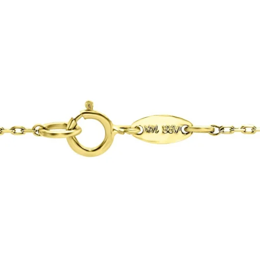 Sideways Cross Necklace In 14K Yellow Gold