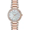 Silhouette Crystal Women's Watch In Rose Gold Tone Ion-Plated Stainless Steel, 28Mm