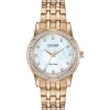 Silhouette Crystal Women's Watch In Rose Gold Tone Ion-Plated Stainless Steel, 31Mm