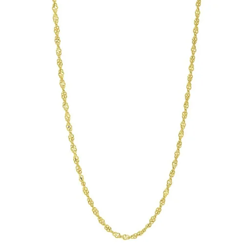 Singapore Chain In 14K Yellow Gold, 18"