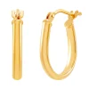 Small Oval Hoop Earrings In 14K Yellow Gold