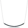Smile Necklace With Black Diamonds In Sterling Silver (3/8 Ct. Tw.)