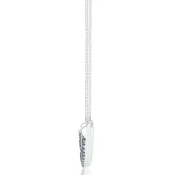 Smile Necklace With Black Diamonds In Sterling Silver (3/8 Ct. Tw.)