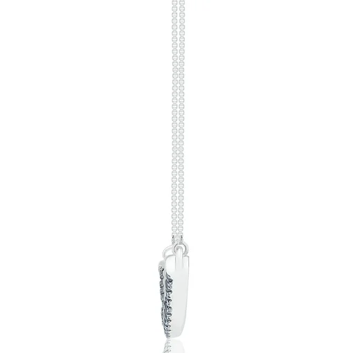 Smile Necklace With Black Diamonds In Sterling Silver (3/8 Ct. Tw.)