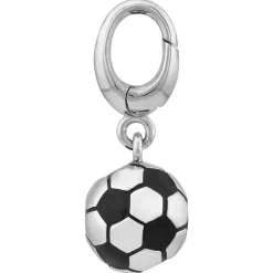 Soccer Ball Charm In Sterling Silver