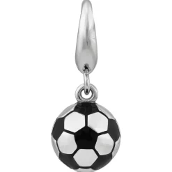 Soccer Ball Charm In Sterling Silver