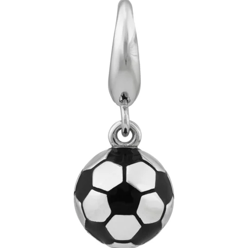 Soccer Ball Charm In Sterling Silver