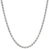 Solid Rope Chain Necklace In Sterling Silver, 22"