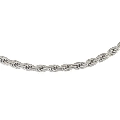 Solid Rope Chain Necklace In Sterling Silver, 22"