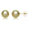South Sea Pearl Earrings In 14K Yellow Gold