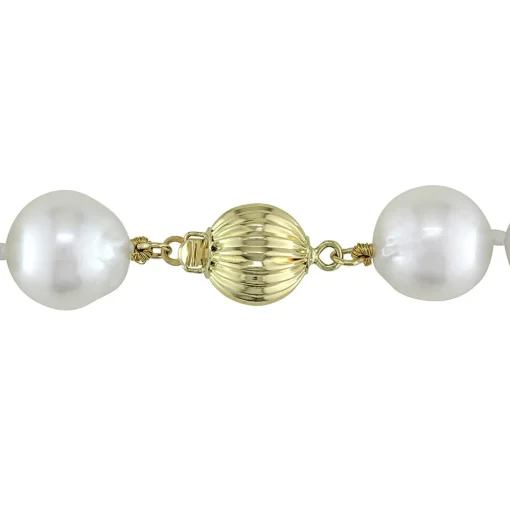 South Sea Pearl Necklace In 14K Yellow Gold, 10-12Mm, 18"