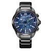 Sport Chronograph Blue Men's Watch In Gray Ion-Plated Stainless Steel