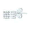 Square Multi-Diamond Stud Earrings (1/10 Ct. Tw.)