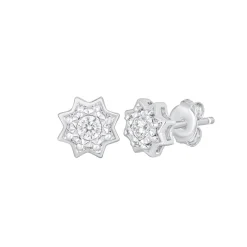 Starburst Diamond Earrings In 10K Gold (1/5 Ct. Tw.)