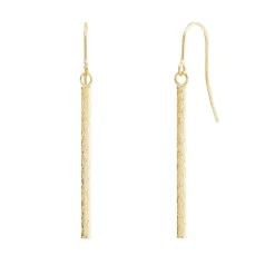 Stick Dangle Earring In 14K Yellow Gold